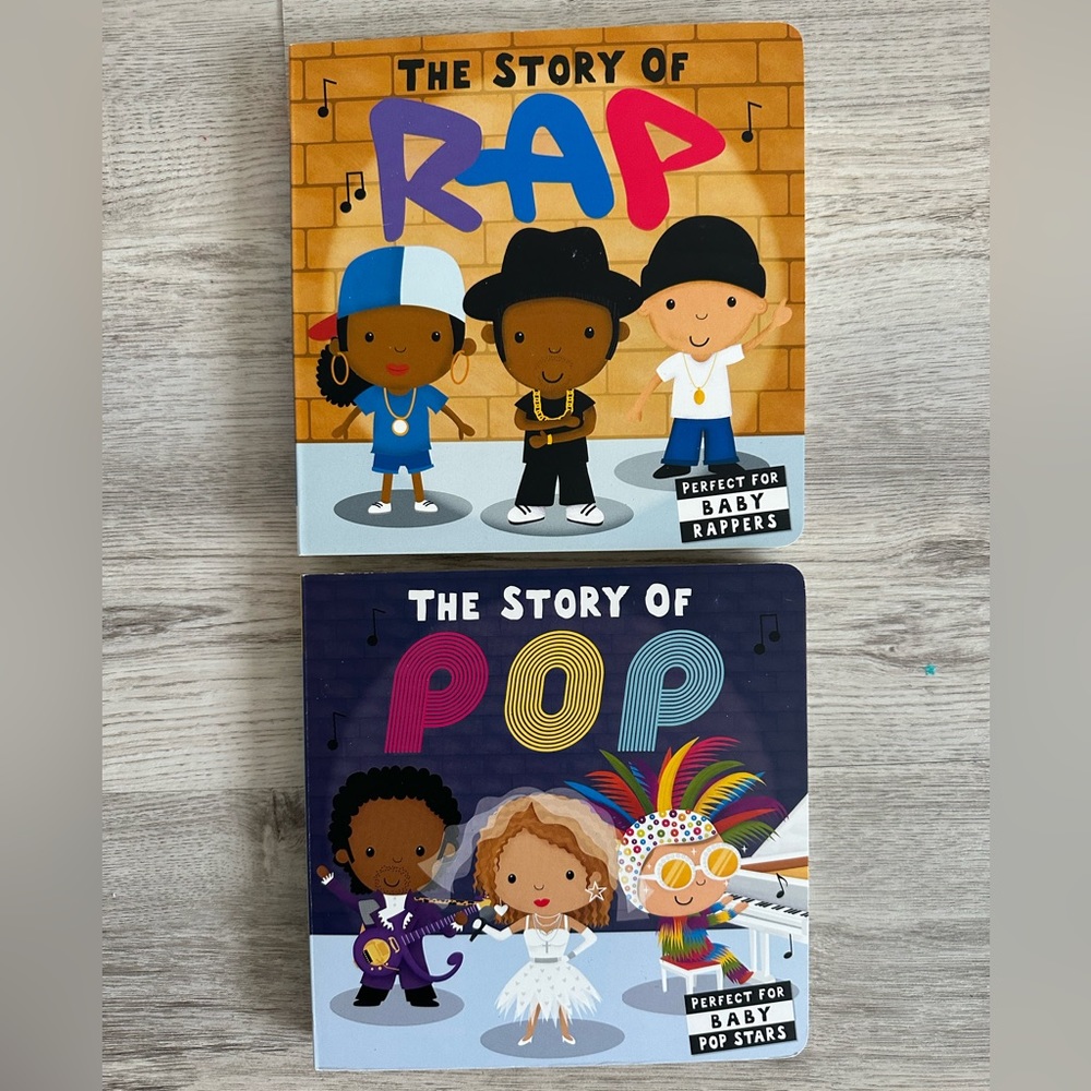 2 kids books NWT story of pop story of rap